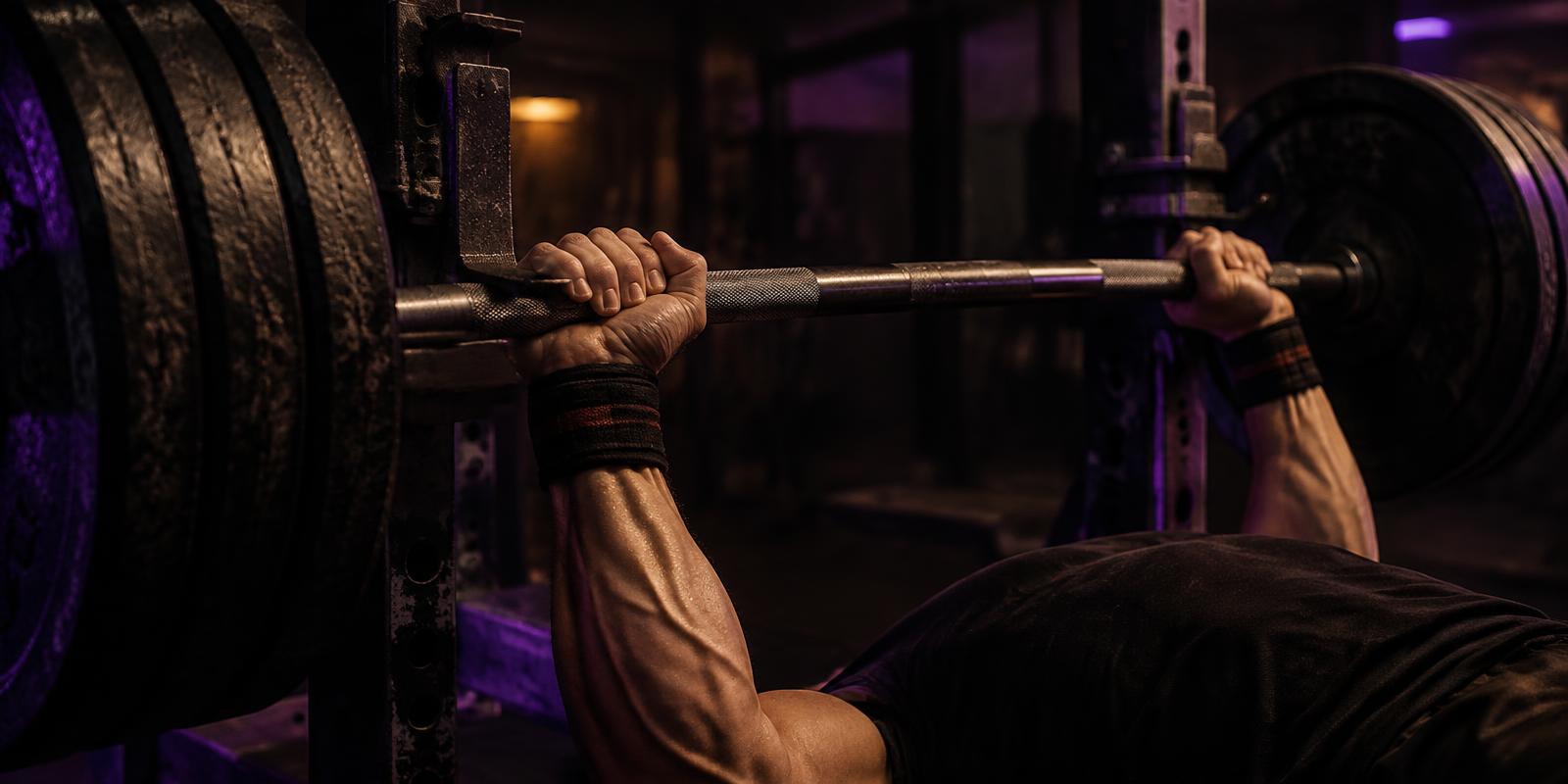 Hands gripping a loaded barbell