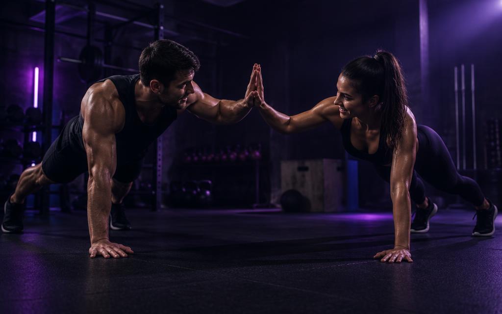 Two partners training together